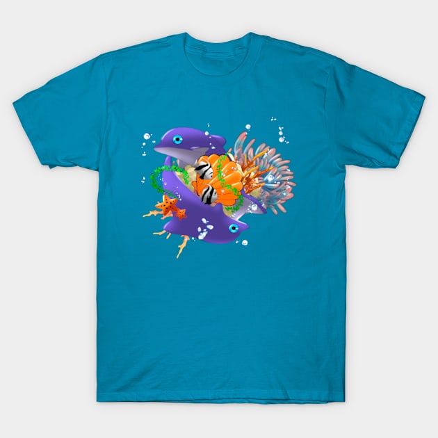 Dolphin Lovers T-Shirt by Kanna Productions 